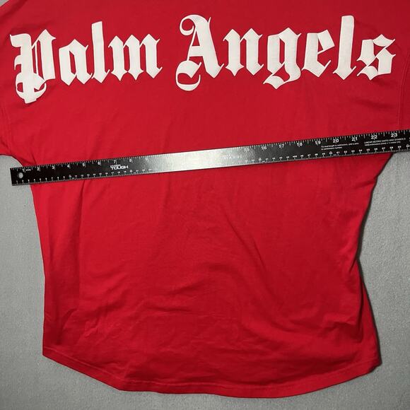 Palm Angels Classic Logo Red White Letter T-shirt Small - Picture 4 of 11